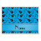 Custom name sky blue black guitars music notes
