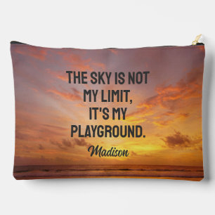 Custom Name Sky Quote Accessory Pouch