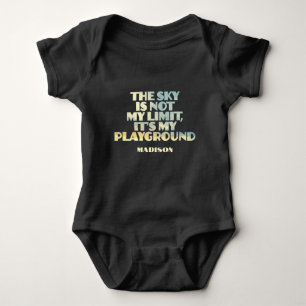 Custom Name Sky Quote Baby Bodysuit