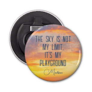 Custom Name Sky Quote Bottle Opener