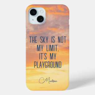 Custom Name Sky Quote iPhone 15 Mini Case