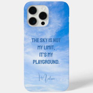 Custom Name Sky Quote iPhone 15 Pro Max Case