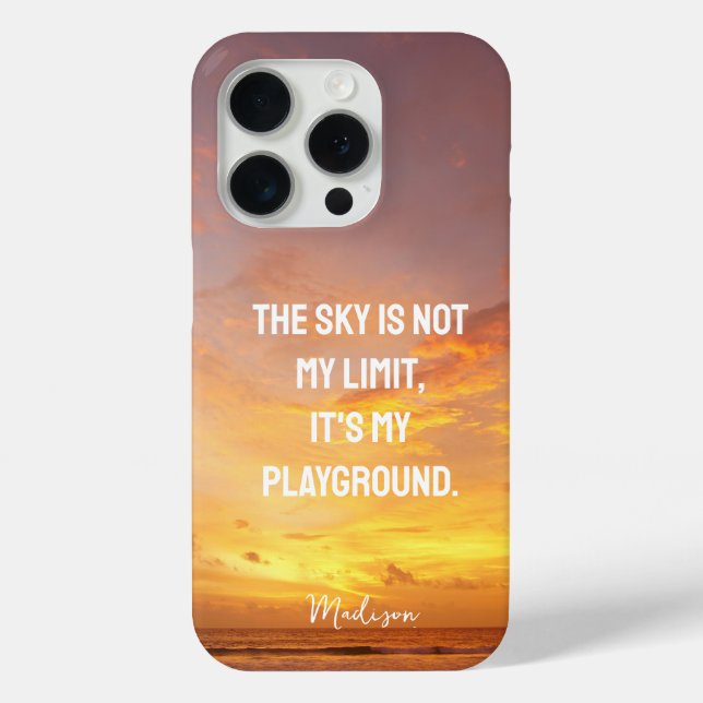 Custom Name Sky Quote Case-Mate iPhone Case (Back)