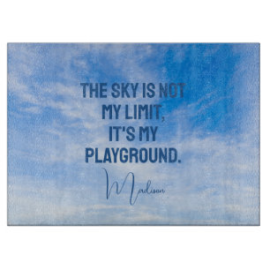 Custom Name Sky Quote Cutting Board