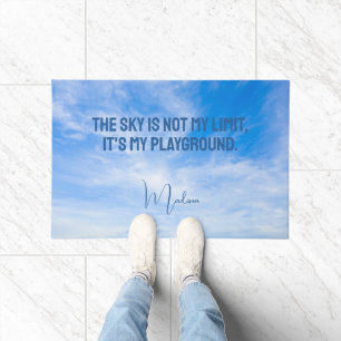 Custom Name Sky Quote Doormat