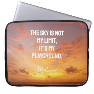 Custom Name Sky Quote Laptop Sleeve
