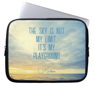 Custom Name Sky Quote Laptop Sleeve