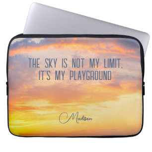 Custom Name Sky Quote Laptop Sleeve