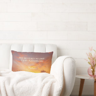 Custom Name Sky Quote Lumbar Cushion