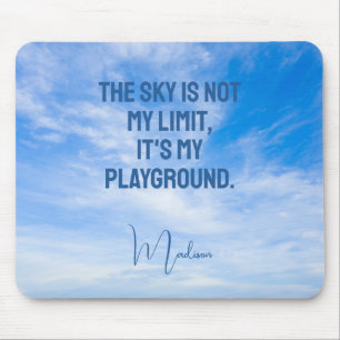 Custom Name Sky Quote Mouse Pad