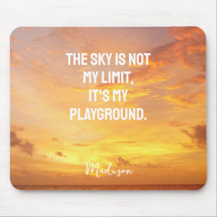 Custom Name Sky Quote Mouse Pad