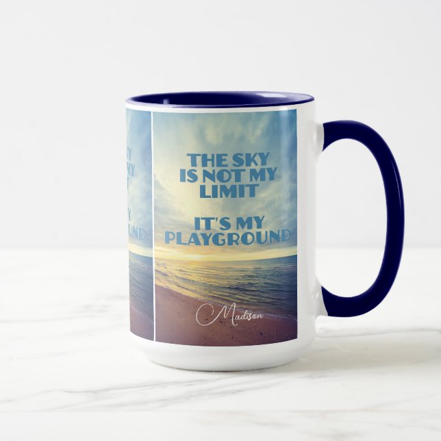 Custom Name Sky Quote Mug (Right)