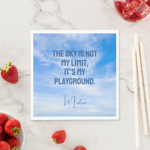 Custom Name Sky Quote Napkin