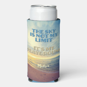 Custom Name Sky Quote Seltzer Can Cooler