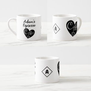 Custom Name Small Espresso Cup   Love Coffee Mug