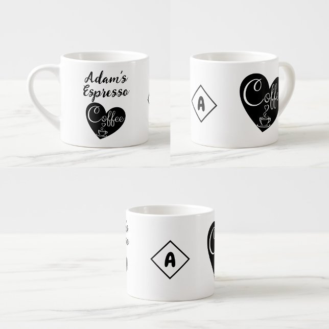 Custom Name Small Espresso Cup | Love Coffee Mug (Custom name espresso cup
)