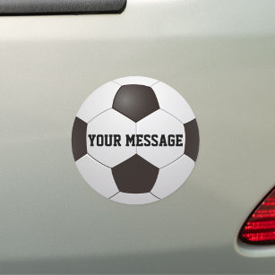 Custom Name Soccer Ball Football Team Car Magnet