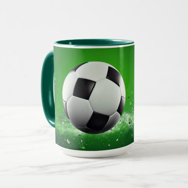 Custom Name Soccer Ball Mug (Front Left)