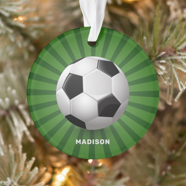 Custom name Soccer Ball ornament (Tree)