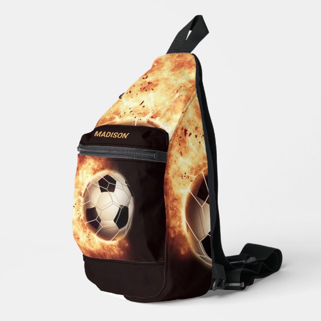 Custom name Soccer Goal Sling Bag (Right Corner)