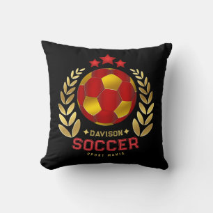 Custom Name Soccer Logo Cushion