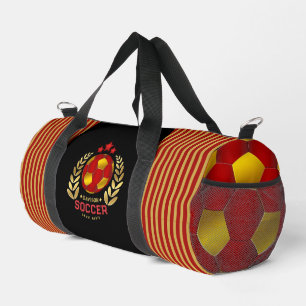 Custom Name Soccer Logo Duffle Bag