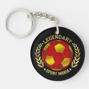 Custom Name Soccer Logo Key Ring
