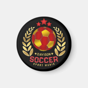 Custom Name Soccer Logo Magnet