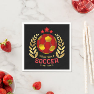 Custom Name Soccer Logo Napkin