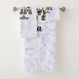 Custom Name Soccer Mom Mother's Day Bath Towel Set