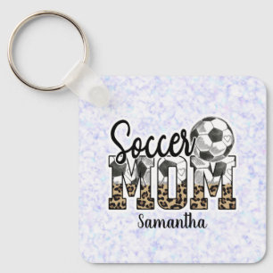 Custom Name Soccer Mum Mother's Day Key Ring