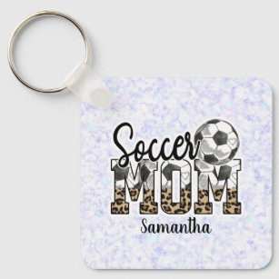 Custom Name Soccer Mum   Mother's Day Key Ring