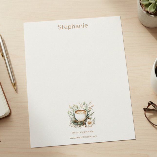 Custom Name, Social Handle and Website  Custom Letterhead (Creator Uploaded)