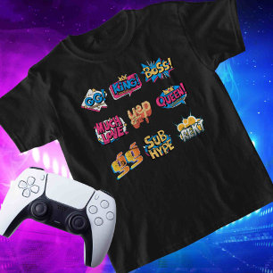 Custom Name Social on Back Emote Streamer Gamer  Baby T-Shirt