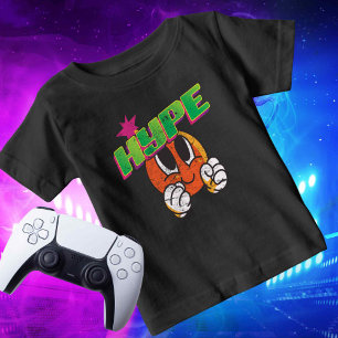 Custom Name Social on Back Hype Streamer Gamer Toddler T-Shirt