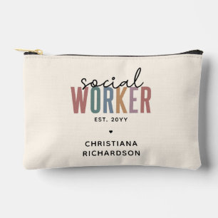Custom Name Social Worker graduation Gifts Accessory Pouch