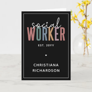 Custom Name Social Worker graduation Gifts Card