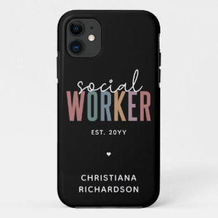 Custom Name Social Worker graduation Gifts iPhone 11 Case