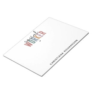 Custom Name Social Worker graduation Gifts Notepad