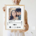 Custom Name Special Song Music Player Style Photo Poster<br><div class="desc">Custom Name Special Song Music Player Style Photo Poster for couples. You can Personalise this photo plaque with your names and photo and add your special song with the artist name. Also you can replace the wave sound bar with the downloaded image code for your song that you can scan....</div>