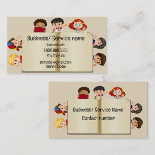 Custom Name Speech Therapy Kids Cartoon Business C Business Card