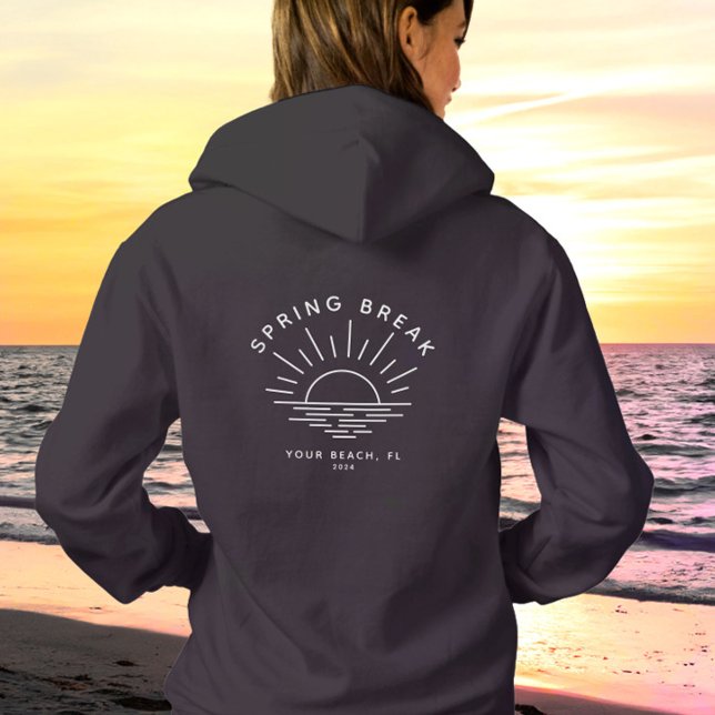 Custom Name Spring Break Summer Girlfriend Trip  Hoodie (Cozy spring break fun!)