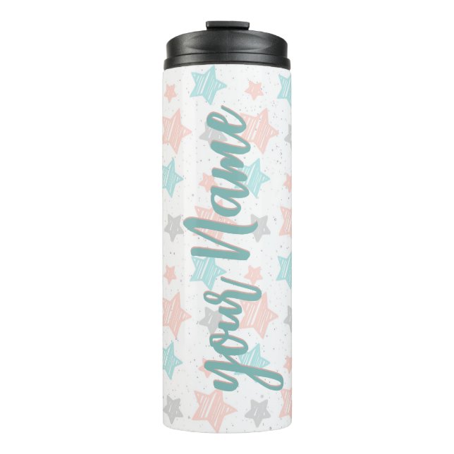 Custom Name Star Tumbler | Cute Star Travel Mug (Front)