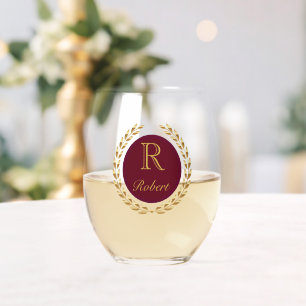 Custom Name Stemless Wine Glass