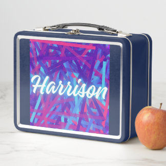 Custom Name Sticker – Harrison – Personalized Labe Metal Lunch Box