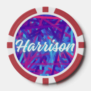 Custom Name Sticker – Harrison – Personalized Labe Poker Chips