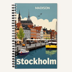 Custom Name Stockholm Sweden Notebook