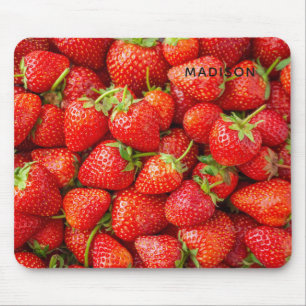 Custom Name Strawberries Mouse Pad