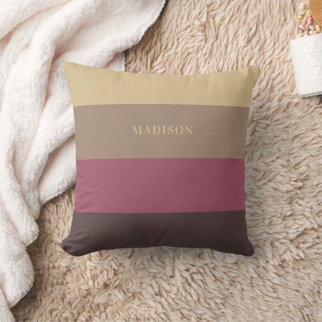 Custom Name Stripes Pattern Cushion (Blanket)