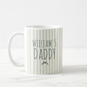 Custom Name Stripes Pattern With Bow Coffee Mug
